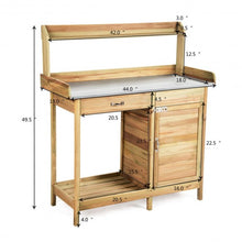 Load image into Gallery viewer, Outdoor Garden Wooden Work Station Potting Bench
