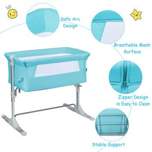 Load image into Gallery viewer, Travel Portable Baby Bed Side Sleeper  Bassinet Crib with Carrying Bag-Green
