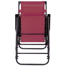 Load image into Gallery viewer, Zero Gravity Folding Rocking Chair Rocker Porch-Wine
