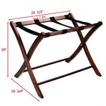 Load image into Gallery viewer, Folding Winsome Wood Luggage Rack Hotel Passenger Suitcase Stand
