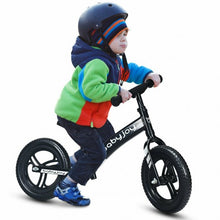 Load image into Gallery viewer, 12&quot; Kids No-Pedal Balance Bike with Adjustable Seat-Black
