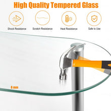 Load image into Gallery viewer, 3-tier Bar Cabinets Table with Tempered GlassTop
