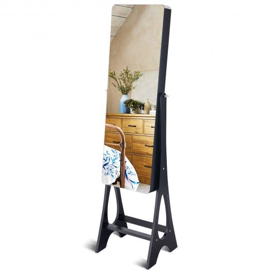 Standing Armoire Organizer  Jewelry Cabinet w/ LED -Black