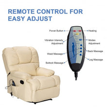 Load image into Gallery viewer, Recliner Massage Sofa Chair Deluxe Ergonomic Lounge Couch Heated W/Control-beige
