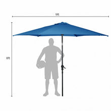 Load image into Gallery viewer, 9 ft Patio Outdoor Umbrella with Crank-Blue
