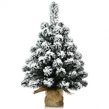 Load image into Gallery viewer, 24&quot; Pre-Lit Snow Flocked Tabletop LED Light Christmas Tree
