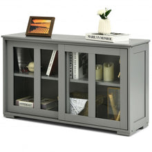 Load image into Gallery viewer, Sideboard Buffet Cupboard Storage Cabinet with Sliding Door-Gray
