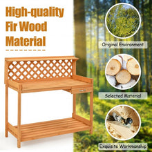 Load image into Gallery viewer, Garden Wood Work Potting Bench Station with Hook
