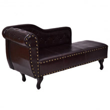 Load image into Gallery viewer, Tufted Back Nailheads PU Leather Lounge Sofa Chair
