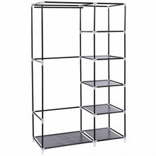 Load image into Gallery viewer, 69&quot; Portable Closet Storage Organizer Clothes Wardrobe-Black
