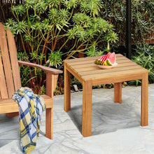 Load image into Gallery viewer, Wooden Square Patio Coffee Bistro Table-Natural
