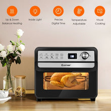 Load image into Gallery viewer, 12-in-1 23 QT Digital Toaster Air Fryer Oven Rotisserie with 9 Accessories
