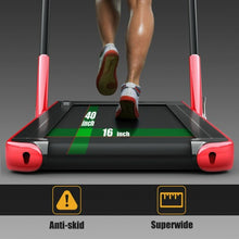 Load image into Gallery viewer, 2-in-1 Folding Treadmill with RC Bluetooth Speaker LED Display-Red
