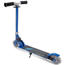 Load image into Gallery viewer, Folding Aluminum Kids Kick Scooter with LED Lights-Blue
