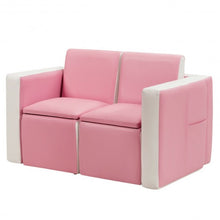 Load image into Gallery viewer, Multi-functional Kids Sofa Table Chair Set-Pink
