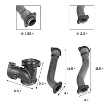 Load image into Gallery viewer, Power Stroke Turbo Diesel with Hardware Bellowed Up Pipe Kit
