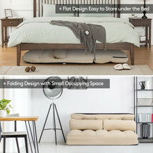 Load image into Gallery viewer, Foldable Floor 6-Position Adjustable Lounge Couch-Beige
