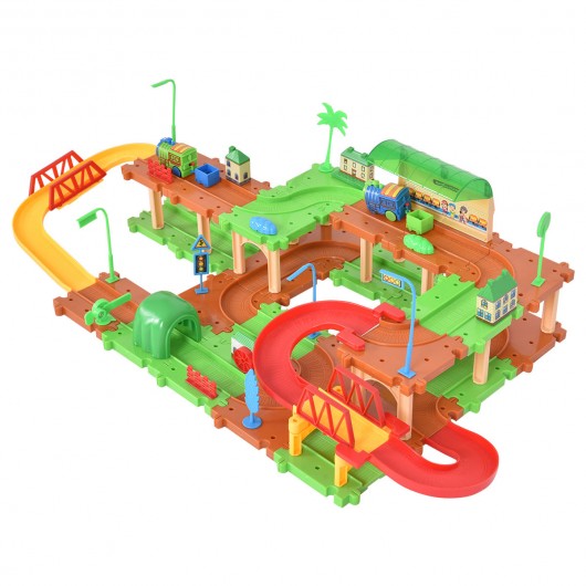 69 pcs Railway Train Building Blocks Brick Toy