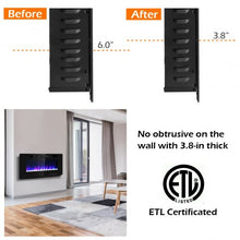 Load image into Gallery viewer, 42&quot; Recessed Ultra Thin Wall Mounted Electric Fireplace
