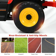 Load image into Gallery viewer, 12V Kids Ride On Tractor with Trailer Ground Loader-Red
