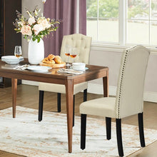 Load image into Gallery viewer, Set of 2 Tufted Upholstered Dining Chair-Beige
