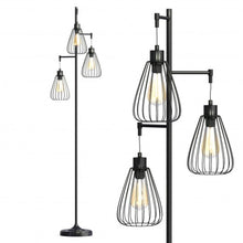 Load image into Gallery viewer, 67" Industrial 3-Light Floor Lamp Tree
