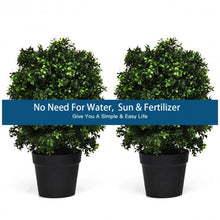 Load image into Gallery viewer, 2 pcs 24&quot; Artificial Decoration Boxwood Topiary Ball Tree

