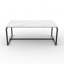 Load image into Gallery viewer, Accent Modern Coffee Tea Table for Living Room  with Metal Frame-White
