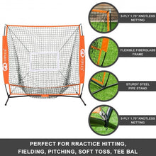Load image into Gallery viewer, 5&#39; � 5&#39; Practice Hitting Baseball Net
