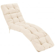 Load image into Gallery viewer, 73&quot; Lounge Chaise Cushion Padded Recliner for Indoor and Outdoor-Beige
