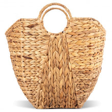 Load image into Gallery viewer, Large Woven Wicker Pattern Storage Handle Basket
