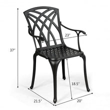 Load image into Gallery viewer, 2 Pcs Durable Aluminum Dining Chairs  Set with Armrest
