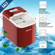 Load image into Gallery viewer, 26 lbs Countertop LCD Display Ice Maker with Ice Scoop-Red
