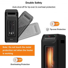 Load image into Gallery viewer, 1500 W Portable Electric Space Heater with Timer Remote Control
