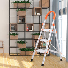 Load image into Gallery viewer, Non-slip 3 Step Aluminum Ladder Folding Platform Stool
