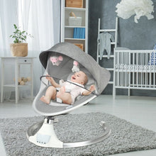 Load image into Gallery viewer, Baby Swing Electric Rocking Chair with Bluetooth Music Timer-Gray
