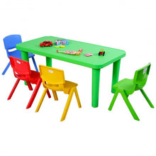 Load image into Gallery viewer, Kids Colorful Plastic Table and 4 Chairs Set
