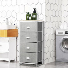 Load image into Gallery viewer, Chest Storage Tower Side Table Display Storage with 4 Drawers-Gray
