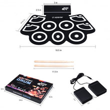Load image into Gallery viewer, Electronic Silicone Rechargeable Drum Set with Pedals Sticks
