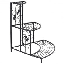 Load image into Gallery viewer, 3 Tier Floral Corner Metal Plant Pot Rack
