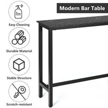 Load image into Gallery viewer, 47&quot; Pub Dining Bar Bistro Table w/ Marble Top-Black
