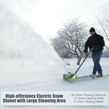 Load image into Gallery viewer, 12-Inch 9 Amp Electric Corded Snow Shovel Driveway Yard Snow Thrower-Green
