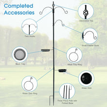 Load image into Gallery viewer, Wild Bird Feeder Planter Hanger with Mesh Tray and Bird Bath
