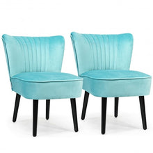 Load image into Gallery viewer, Set of 2 Armless Upholstered Leisure Accent Chair-Turquoise
