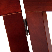Load image into Gallery viewer, 4 Panels Folding Freestanding Wood Pet Dog Safety Gate-24&quot;
