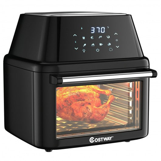 19 QT Multi-functional Air Fryer Oven 1800W Dehydrator Rotisserie-Black