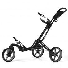 Load image into Gallery viewer, Folding Golf Push Cart with Scoreboard Adjustable Handle Swivel Wheel-Gray
