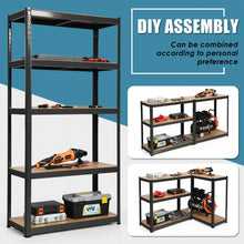 Load image into Gallery viewer, 2 Pcs Storage Shelves Garage Shelving Units Tool Utility Shelves-Black
