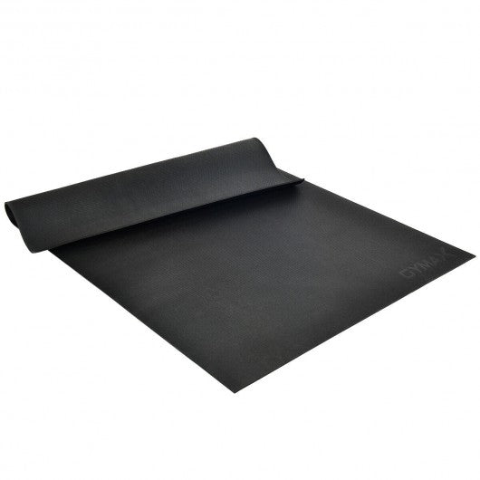 Large Yoga Mat 6' x 4' x 8 mm Thick Workout Mats-Black