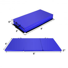 Load image into Gallery viewer, 6&#39; x 4&#39; Tri-Fold Gymnastics Mat Thick Folding Panel-Blue
